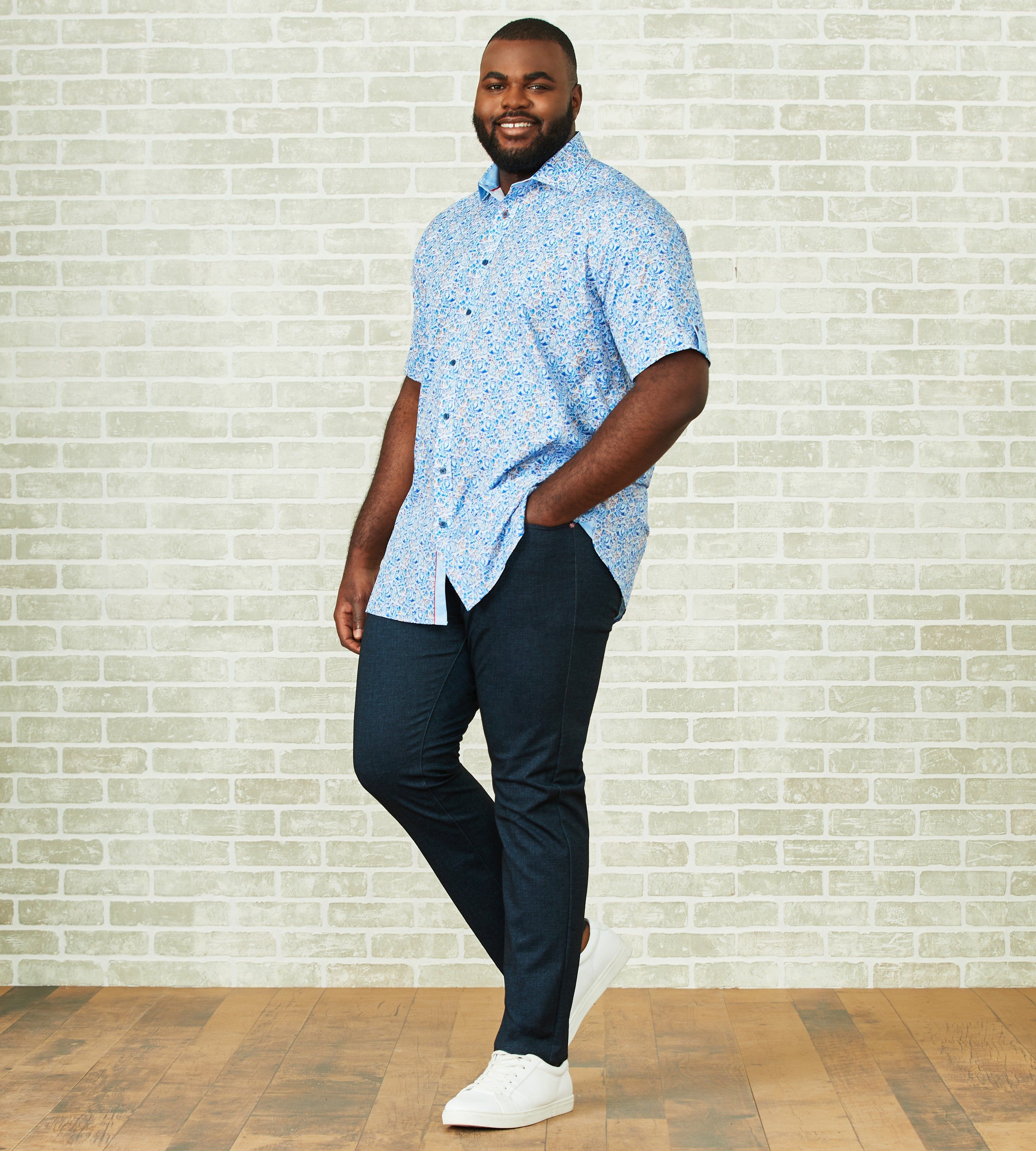 Water Colour Print Short Sleeve Sport Shirt sold by Mr. Big and Tall product image thumbnail 5