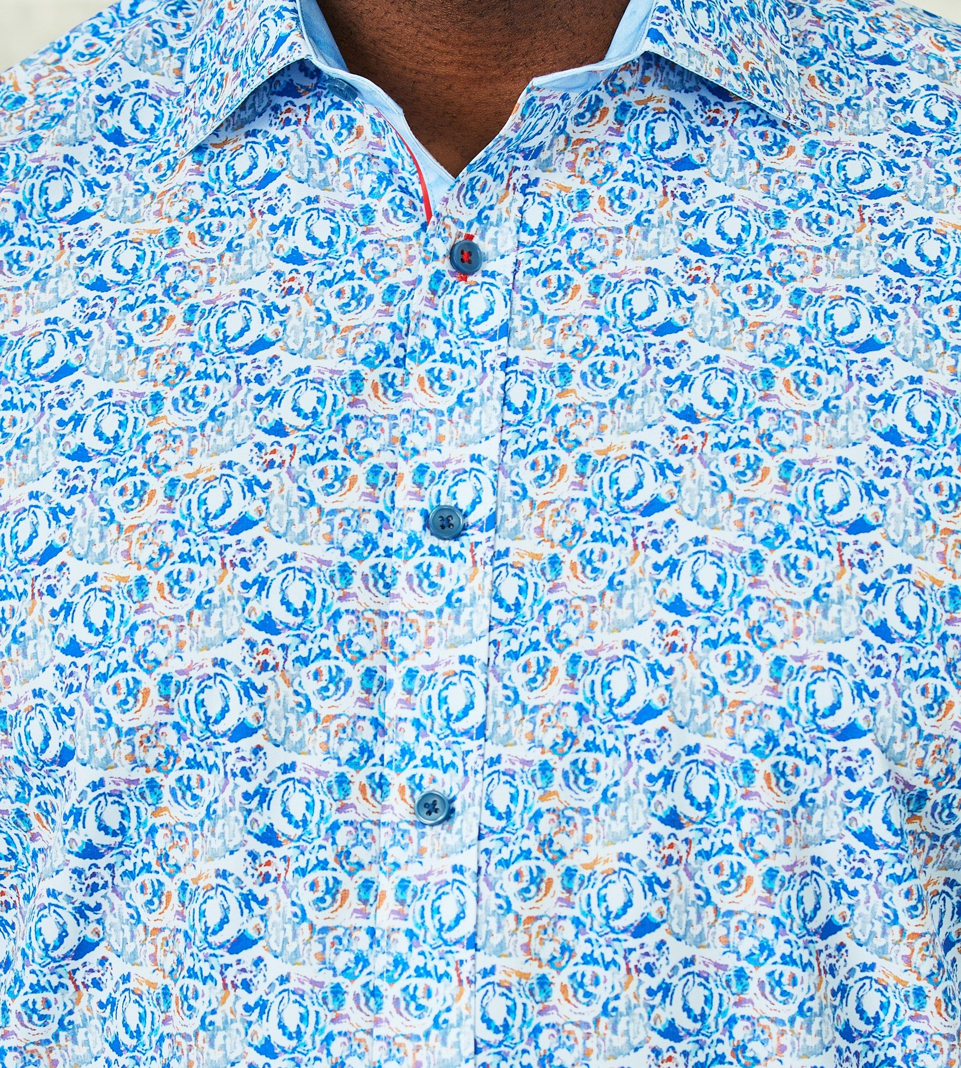 Water Colour Print Short Sleeve Sport Shirt sold by Mr. Big and Tall product image thumbnail 2