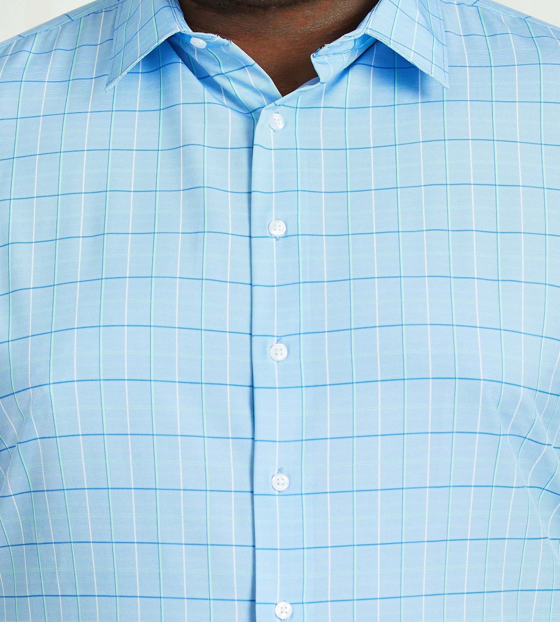 360° Stretch Plaid Short Sleeve Sport Shirt sold by Mr. Big and Tall product image thumbnail 2