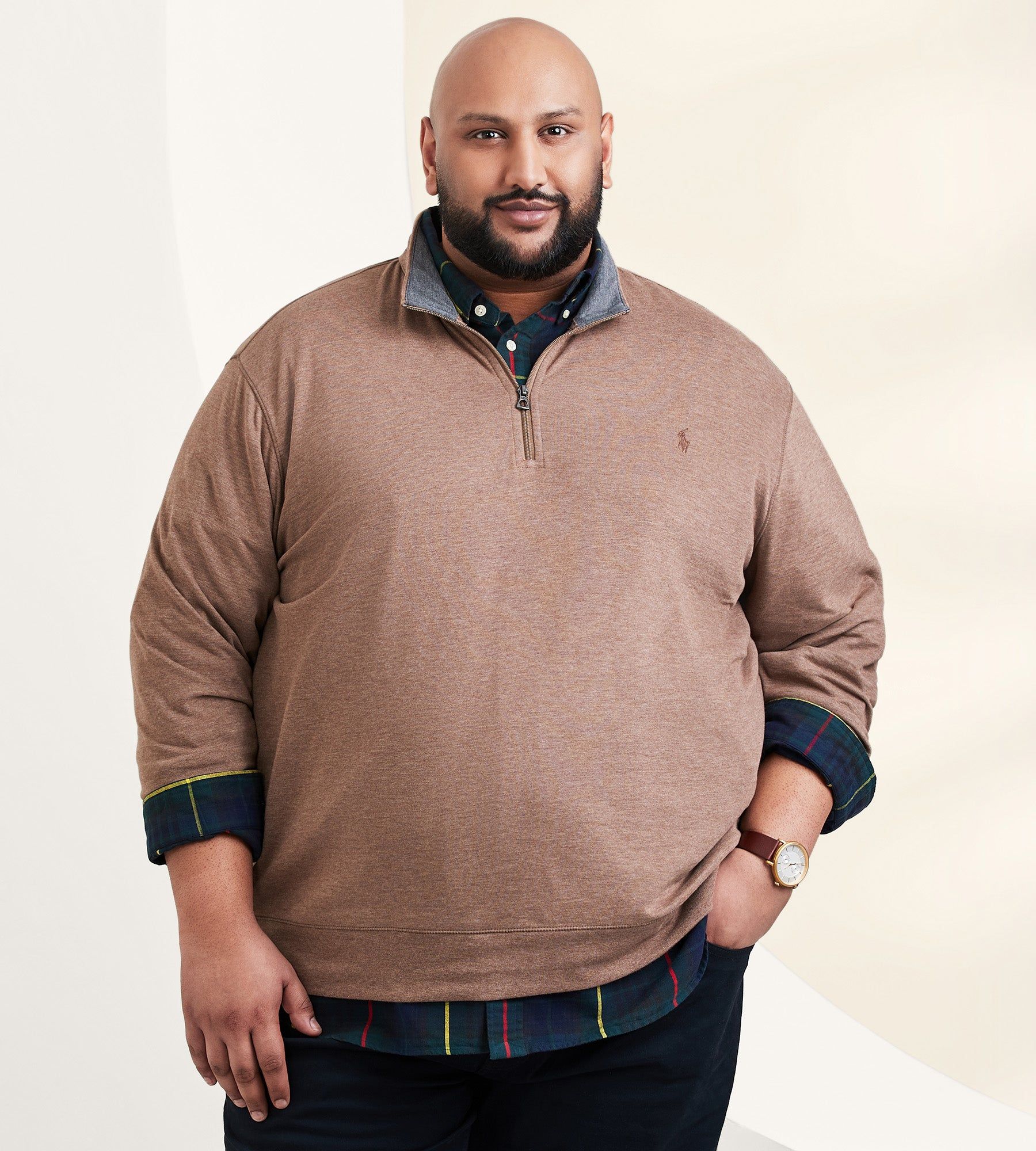 Luxury Jersey Quarter-Zip Pullover sold by Mr. Big and Tall