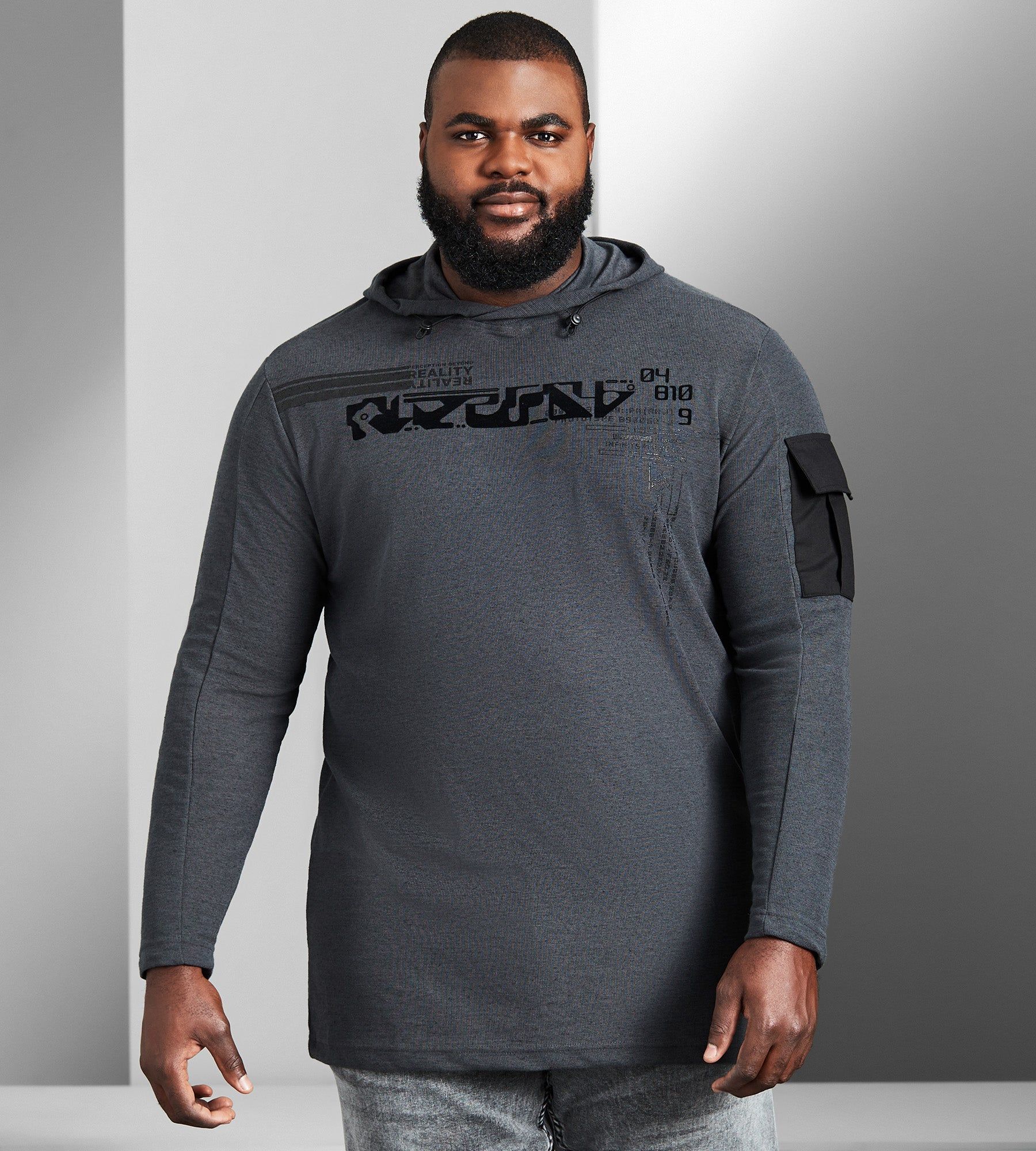 Long Sleeve Hooded Graphic Tee sold by Mr. Big and Tall