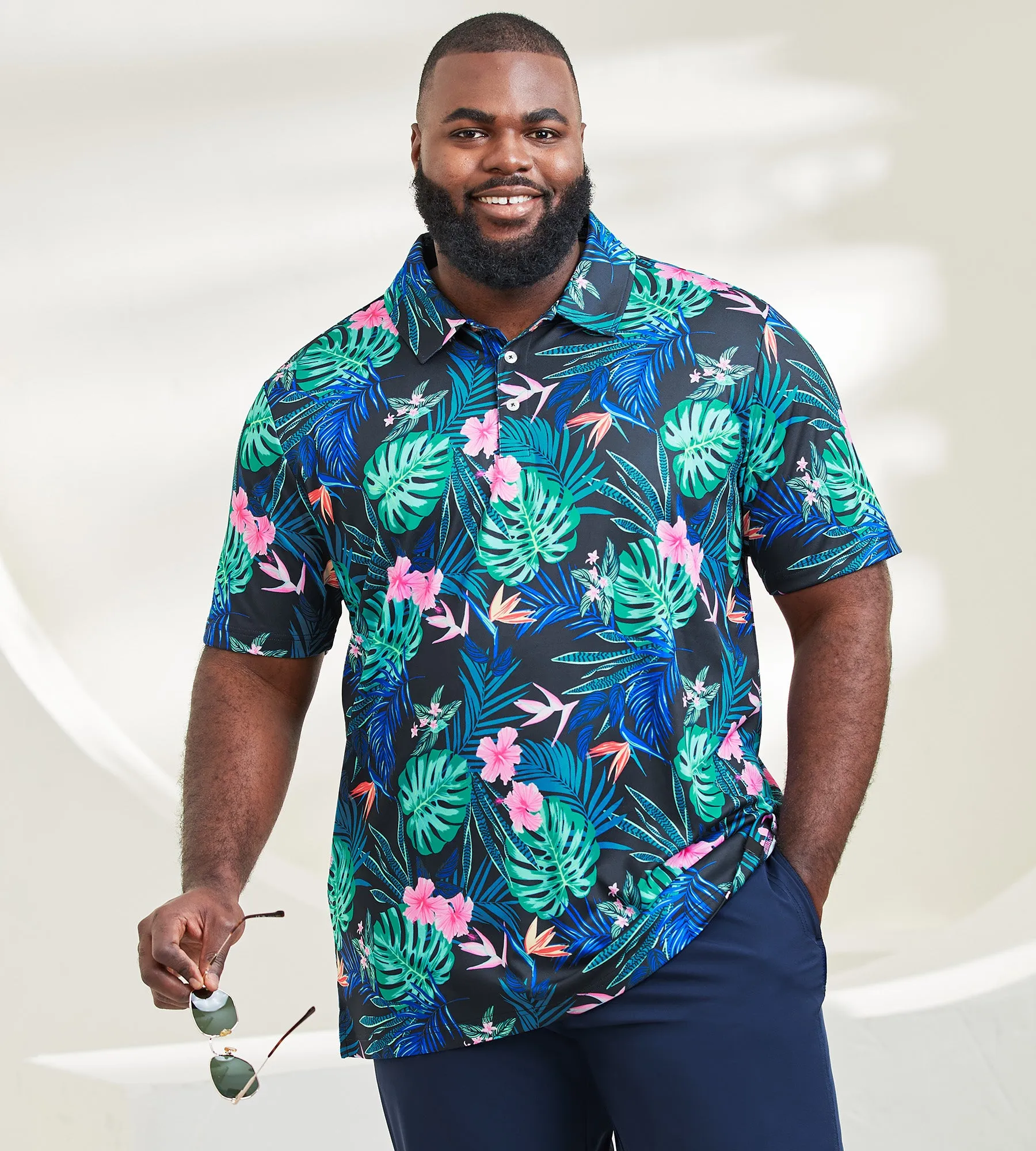 Active Floral Print Polo sold by Mr. Big and Tall