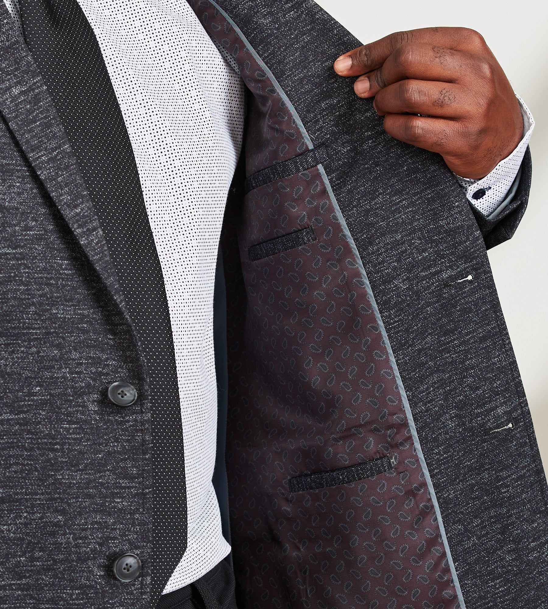 Modern Fit Tonal Knit Sport Jacket sold by Mr. Big and Tall product image thumbnail 4