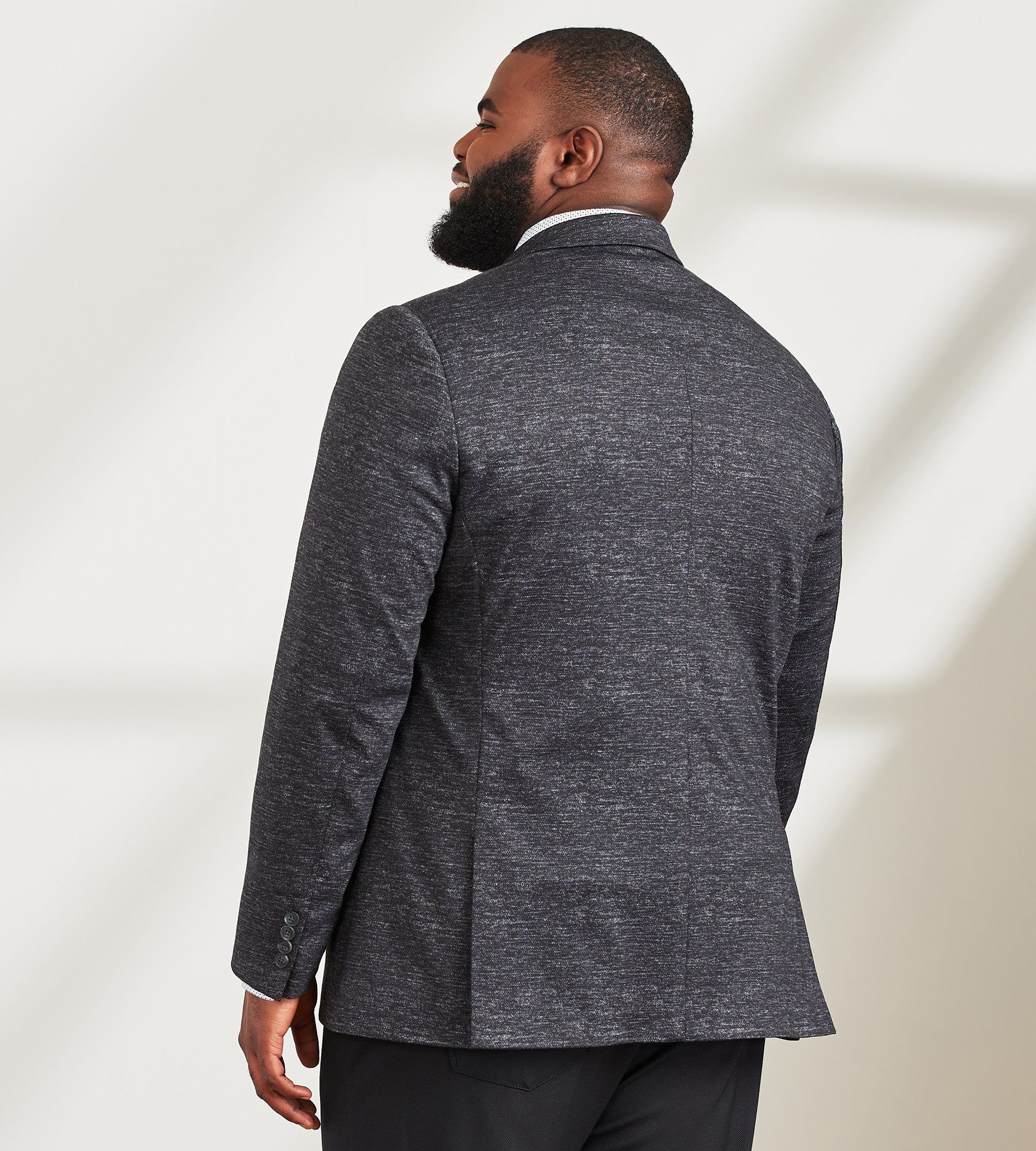 Modern Fit Tonal Knit Sport Jacket sold by Mr. Big and Tall product image thumbnail 3