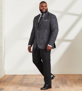 Modern Fit Tonal Knit Sport Jacket sold by Mr. Big and Tall