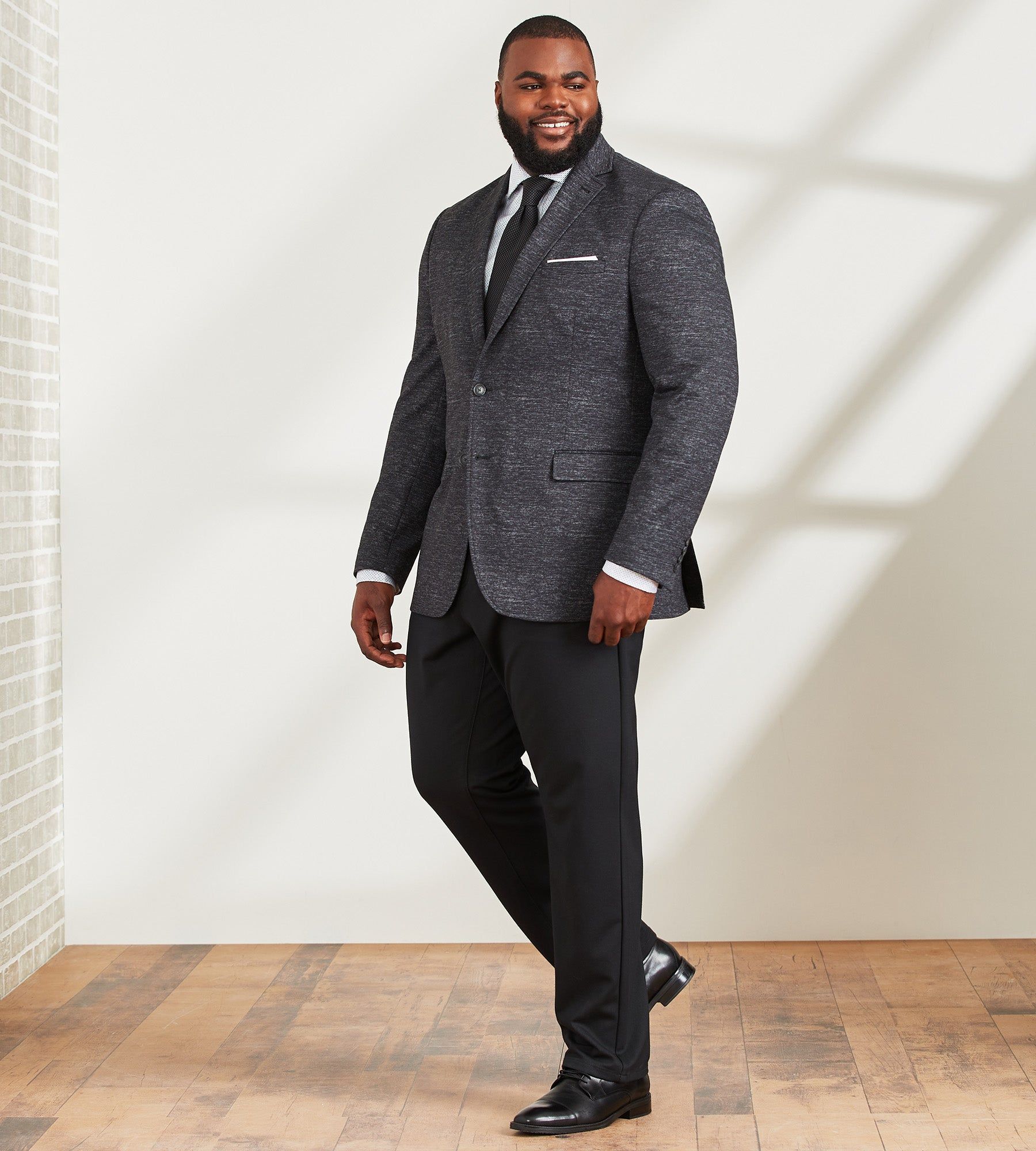 Modern Fit Tonal Knit Sport Jacket sold by Mr. Big and Tall product image thumbnail 5