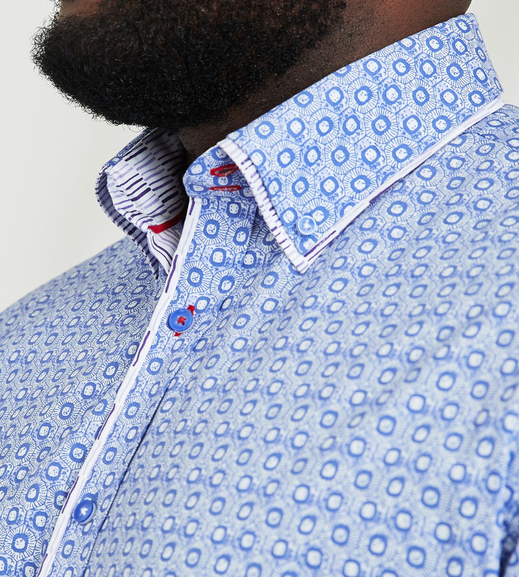 Non-Iron Double Collar Long Sleeve Sport Shirt sold by Mr. Big and Tall product image thumbnail 3