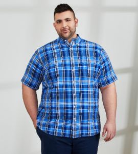 Plaid Oxford Short Sleeve Sport Shirt sold by Mr. Big and Tall