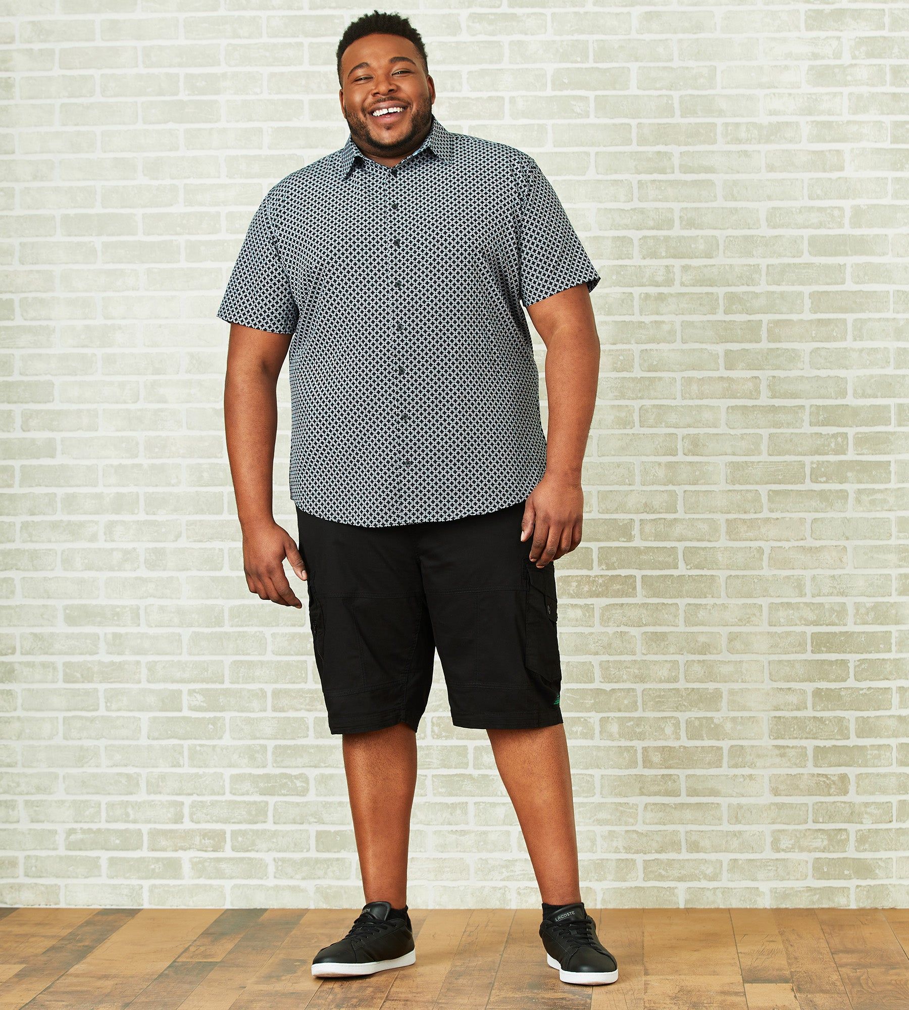 360° Stretch Geo Print Short Sleeve Sport Shirt sold by Mr. Big and Tall product image thumbnail 4