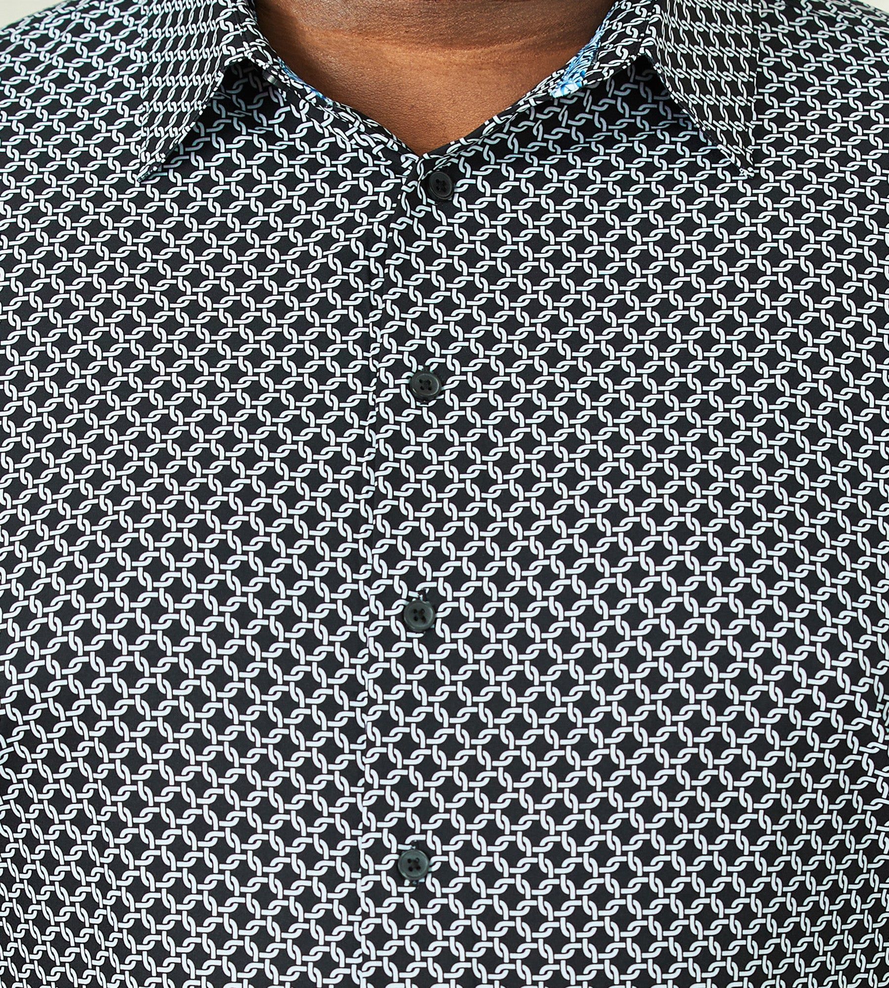 360° Stretch Geo Print Short Sleeve Sport Shirt sold by Mr. Big and Tall product image thumbnail 2