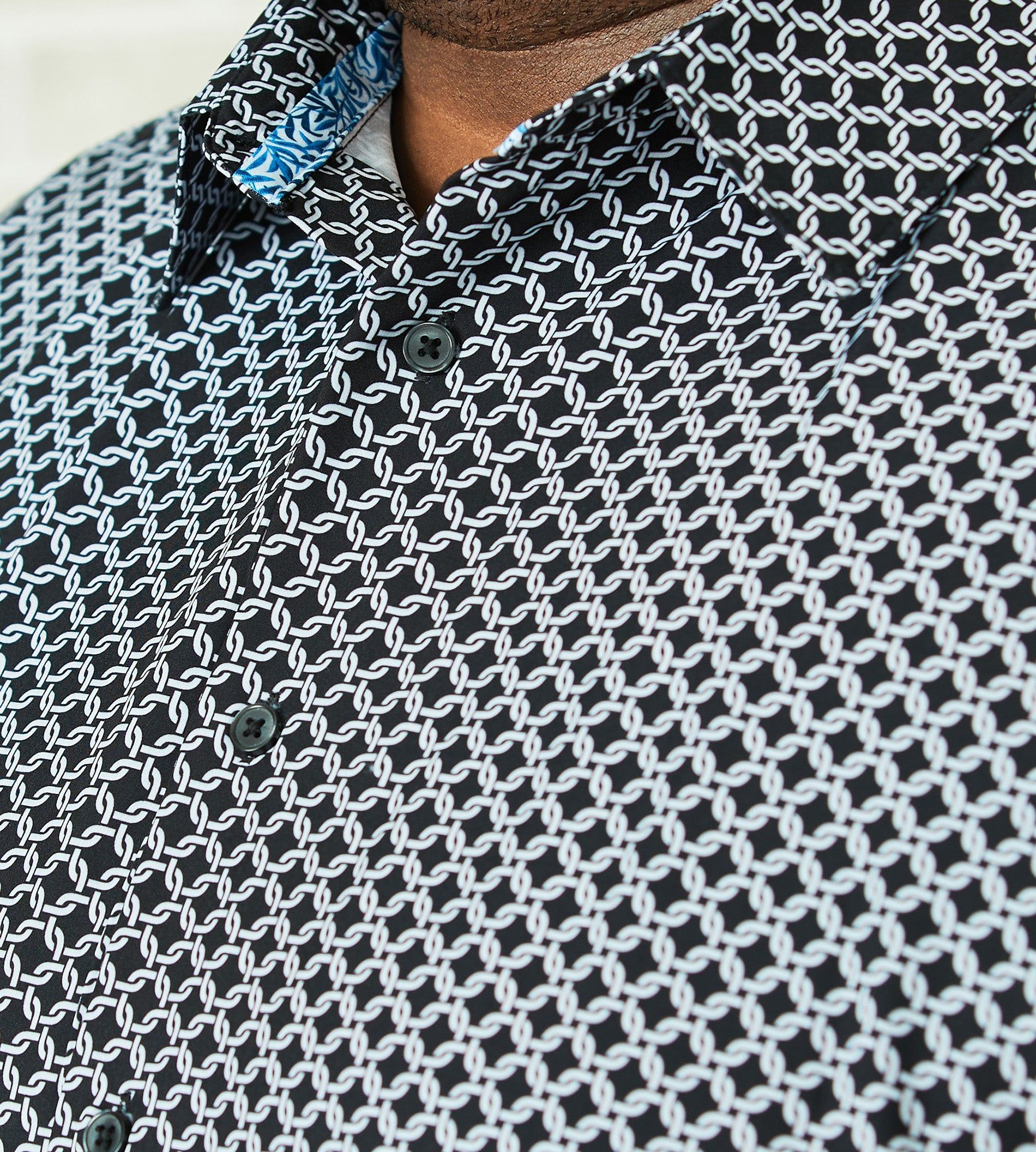 360° Stretch Geo Print Short Sleeve Sport Shirt sold by Mr. Big and Tall product image thumbnail 3