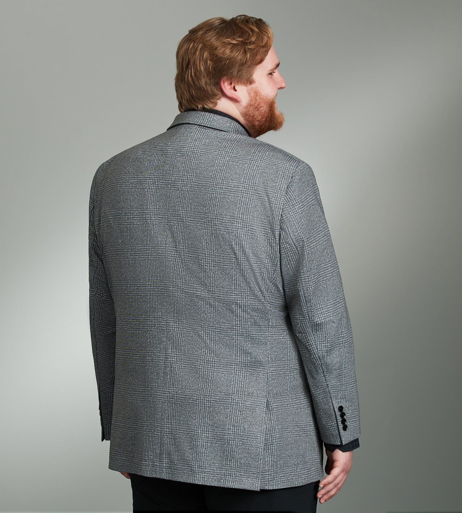 Modern Fit Check Knit Sport Jacket sold by Mr. Big and Tall product image thumbnail 4