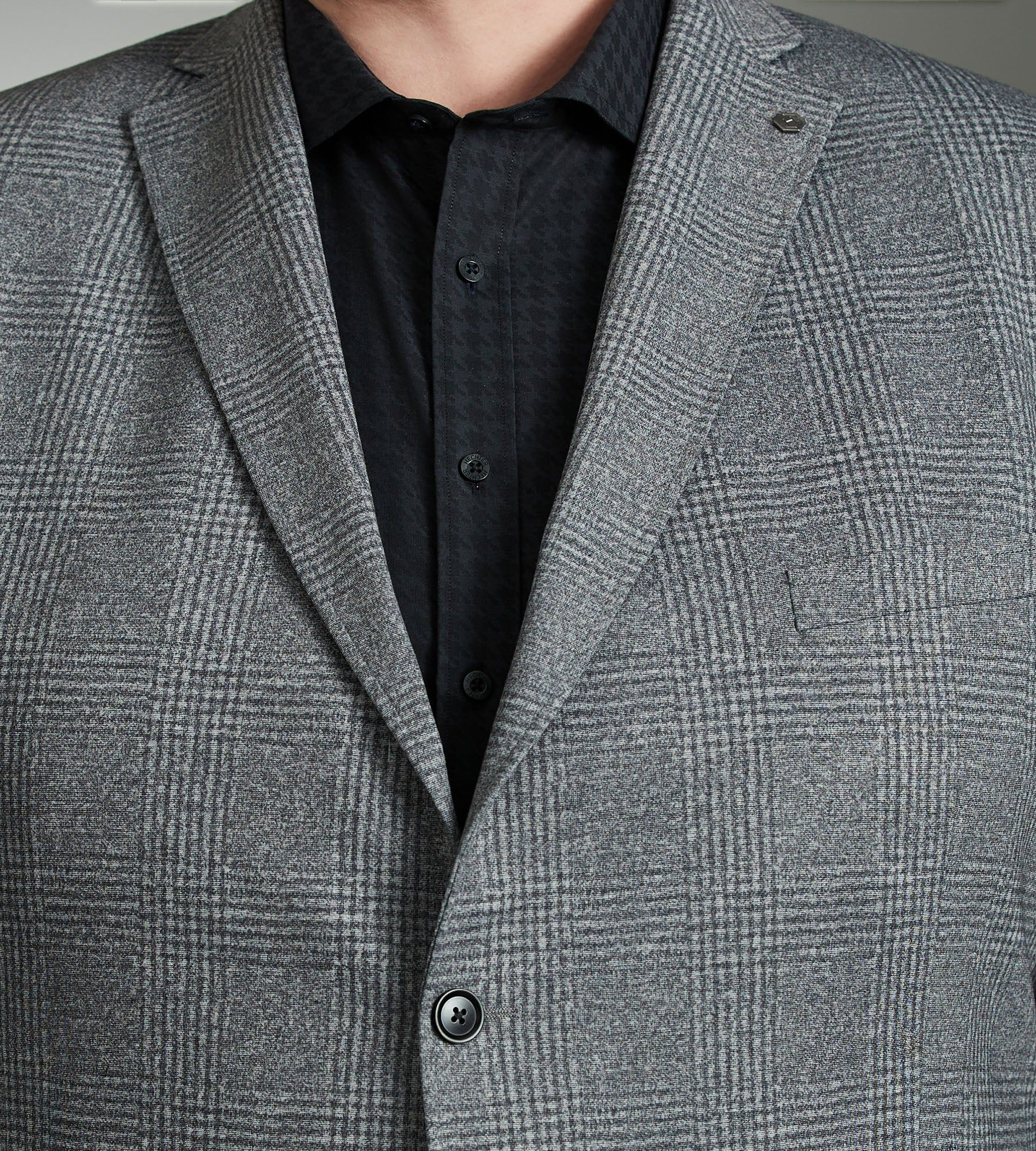 Modern Fit Check Knit Sport Jacket sold by Mr. Big and Tall product image thumbnail 2