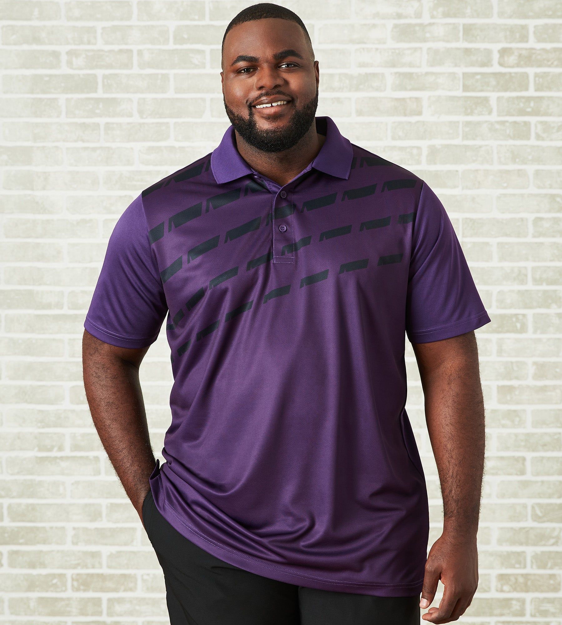 Active Diagonal Stripe Polo sold by Mr. Big and Tall