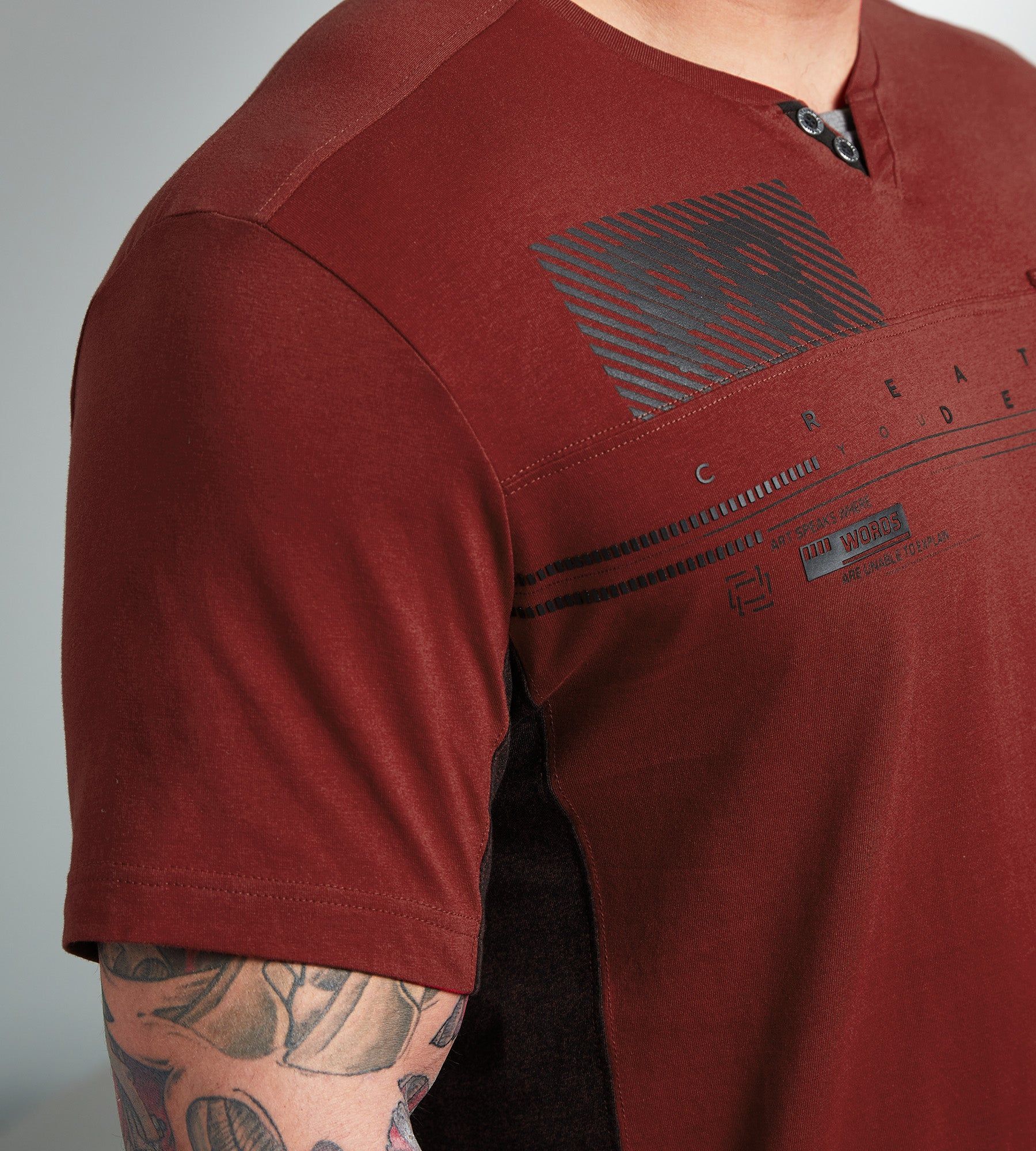 Colour-Block Notch Neck Tee sold by Mr. Big and Tall product image thumbnail 2