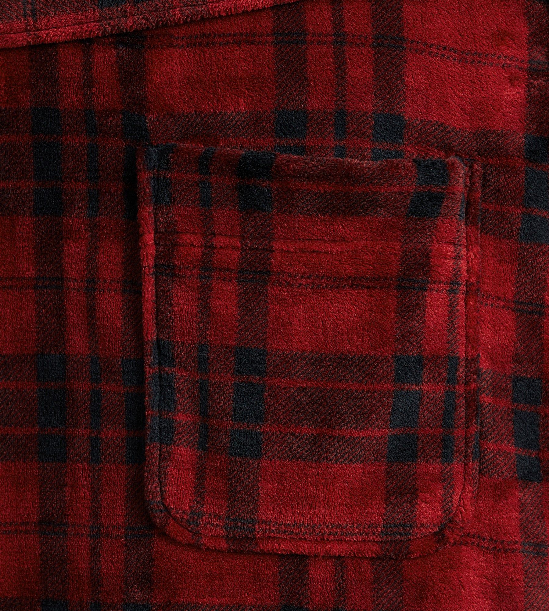 Plaid Plush Robe sold by Mr. Big and Tall product image thumbnail 3