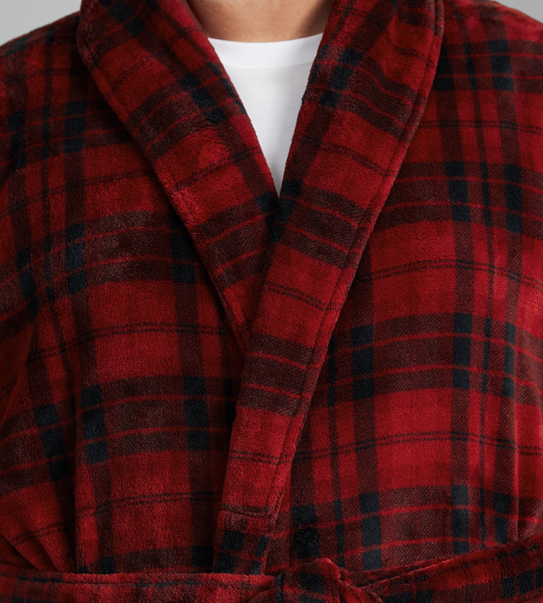 Plaid Plush Robe sold by Mr. Big and Tall product image thumbnail 2