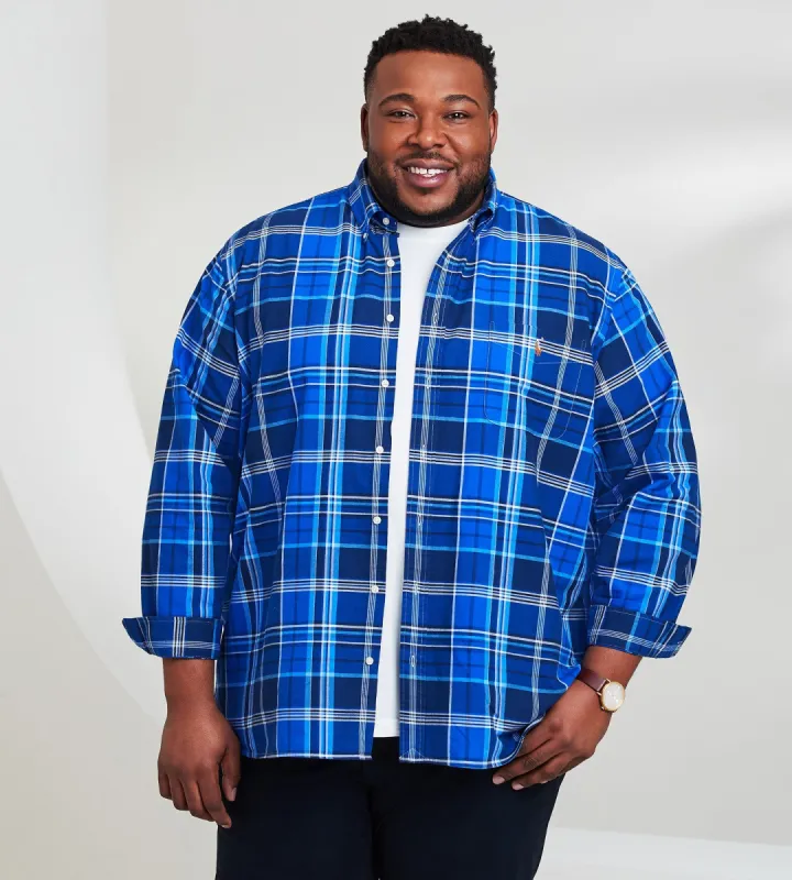 Plaid Oxford Long Sleeve Sport Shirt sold by Mr. Big and Tall