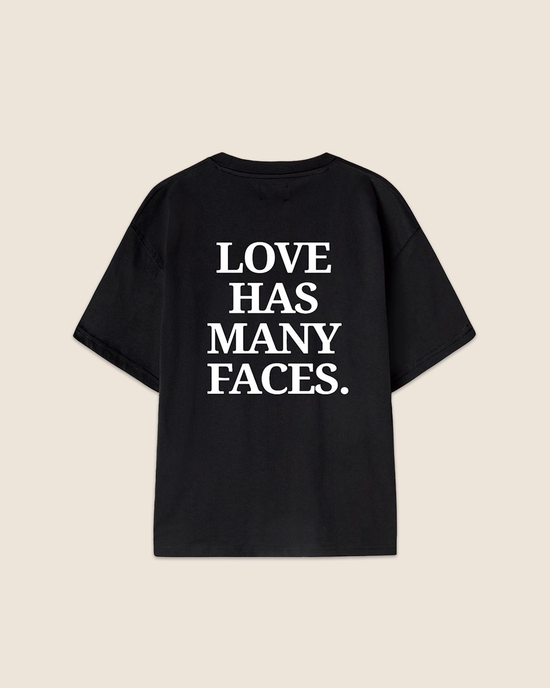 LOVE + FACES TEE BLACK sold by Nude Project
