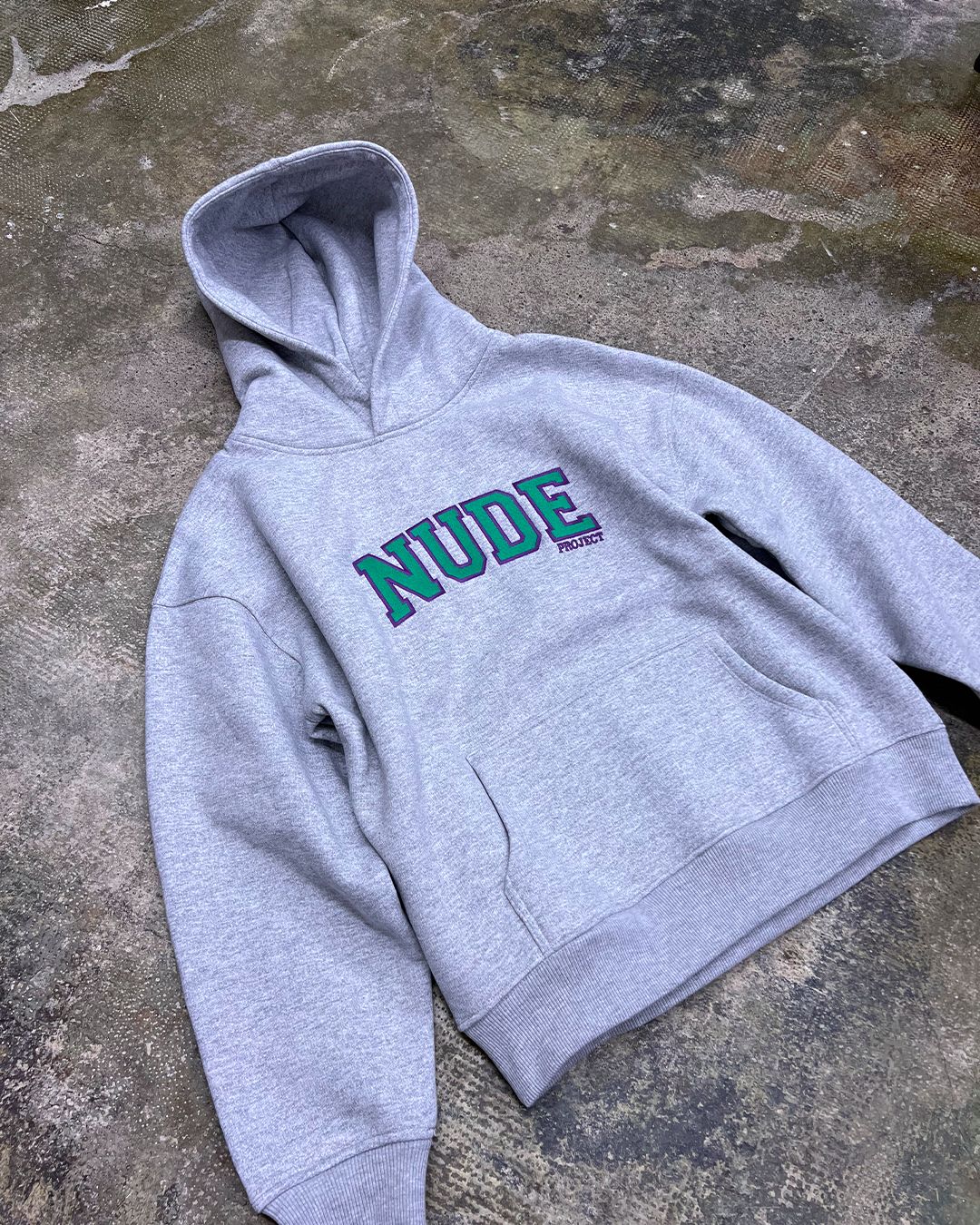 VARSITY HOOD GREY MELANGE sold by Nude Project product image thumbnail 4