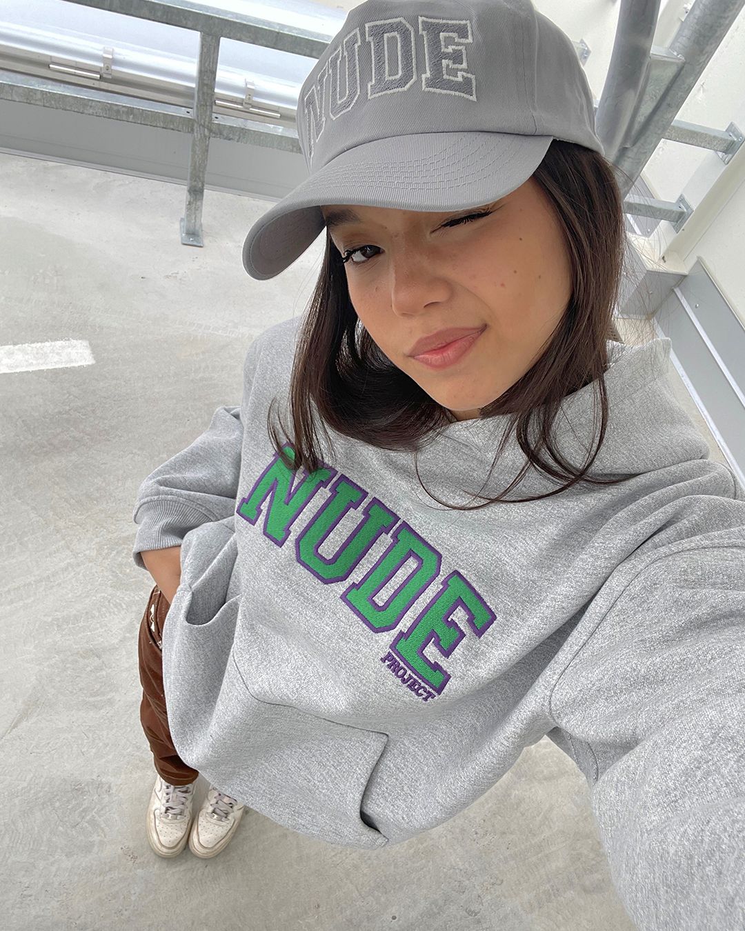 VARSITY HOOD GREY MELANGE sold by Nude Project product image thumbnail 3