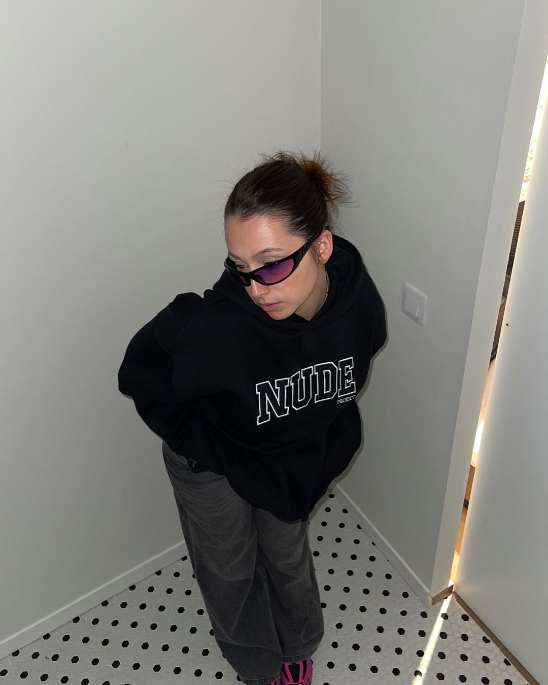 VARSITY HOOD BLACK sold by Nude Project product image thumbnail 4