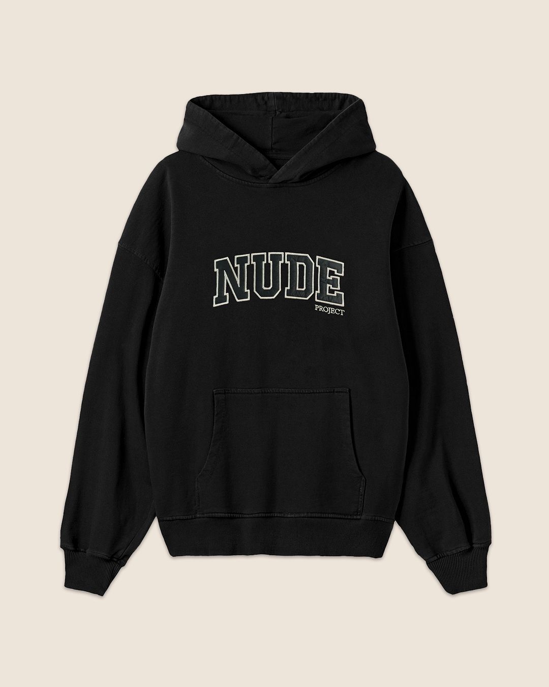 VARSITY HOOD BLACK sold by Nude Project