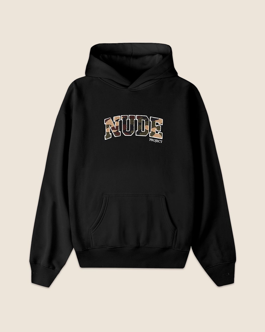 VARSITY HOOD CAMO BLACK sold by Nude Project