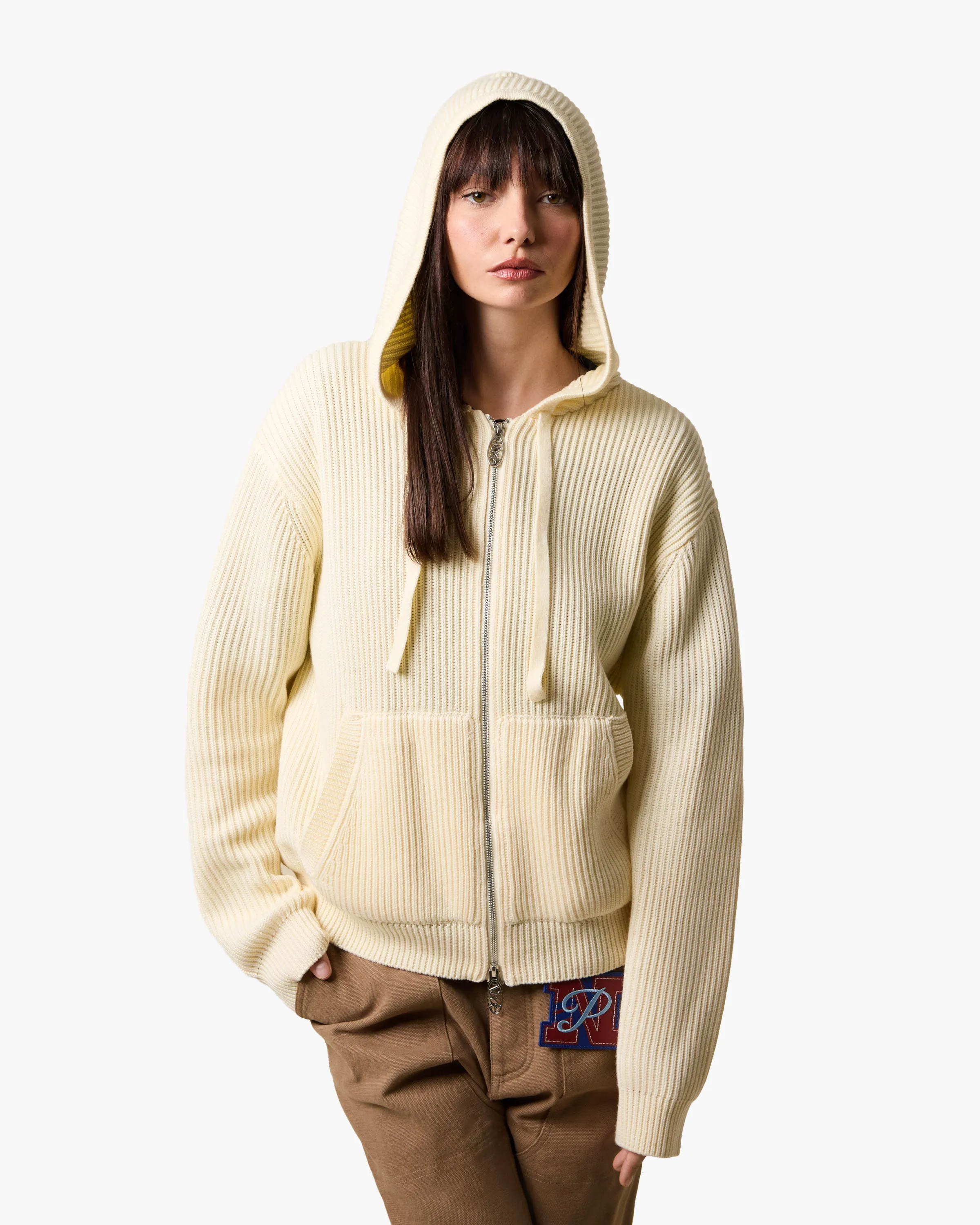 KNIT ZIP HOODIE MARSHMALLOW sold by Nude Project product image thumbnail 5