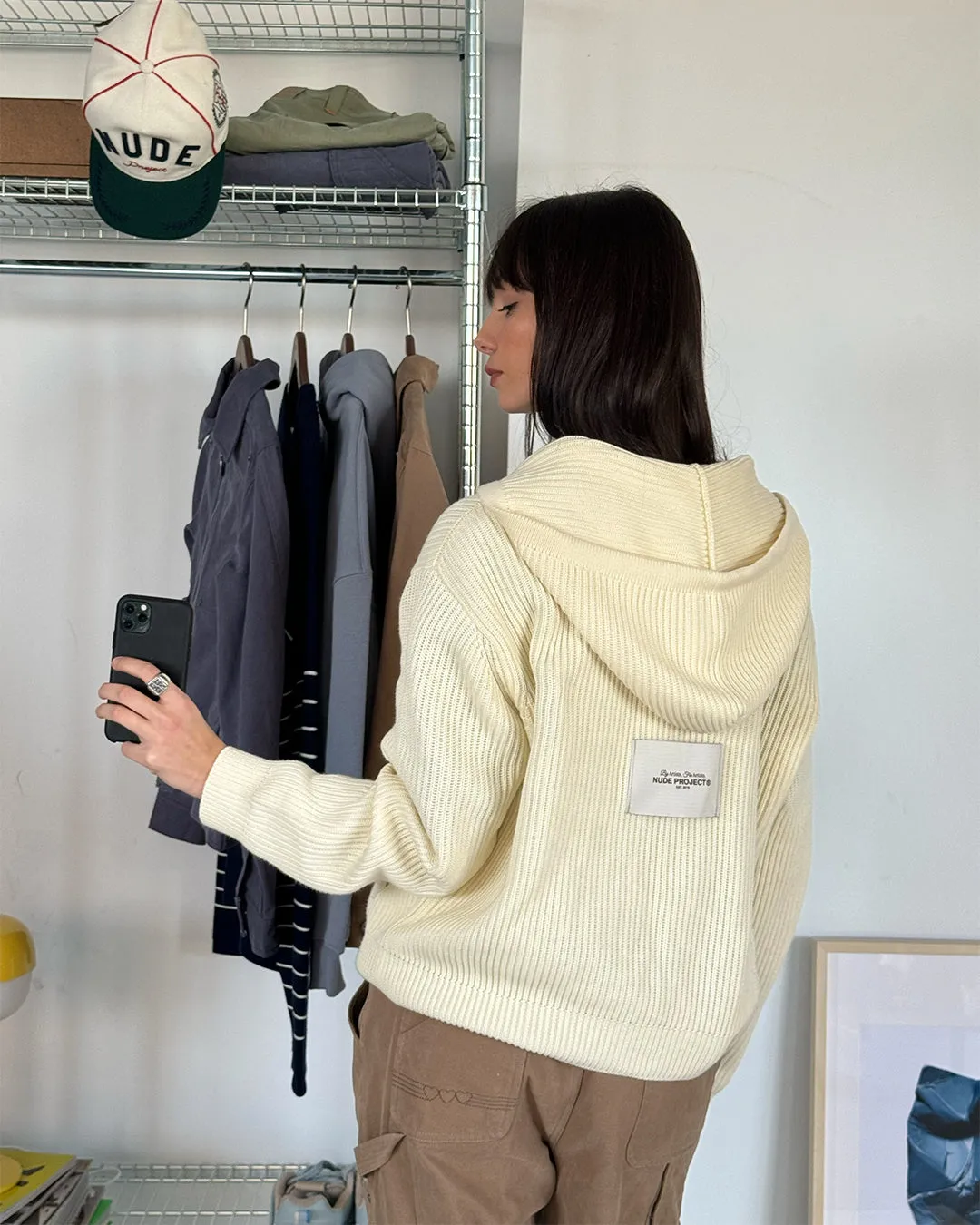 KNIT ZIP HOODIE MARSHMALLOW sold by Nude Project product image thumbnail 4