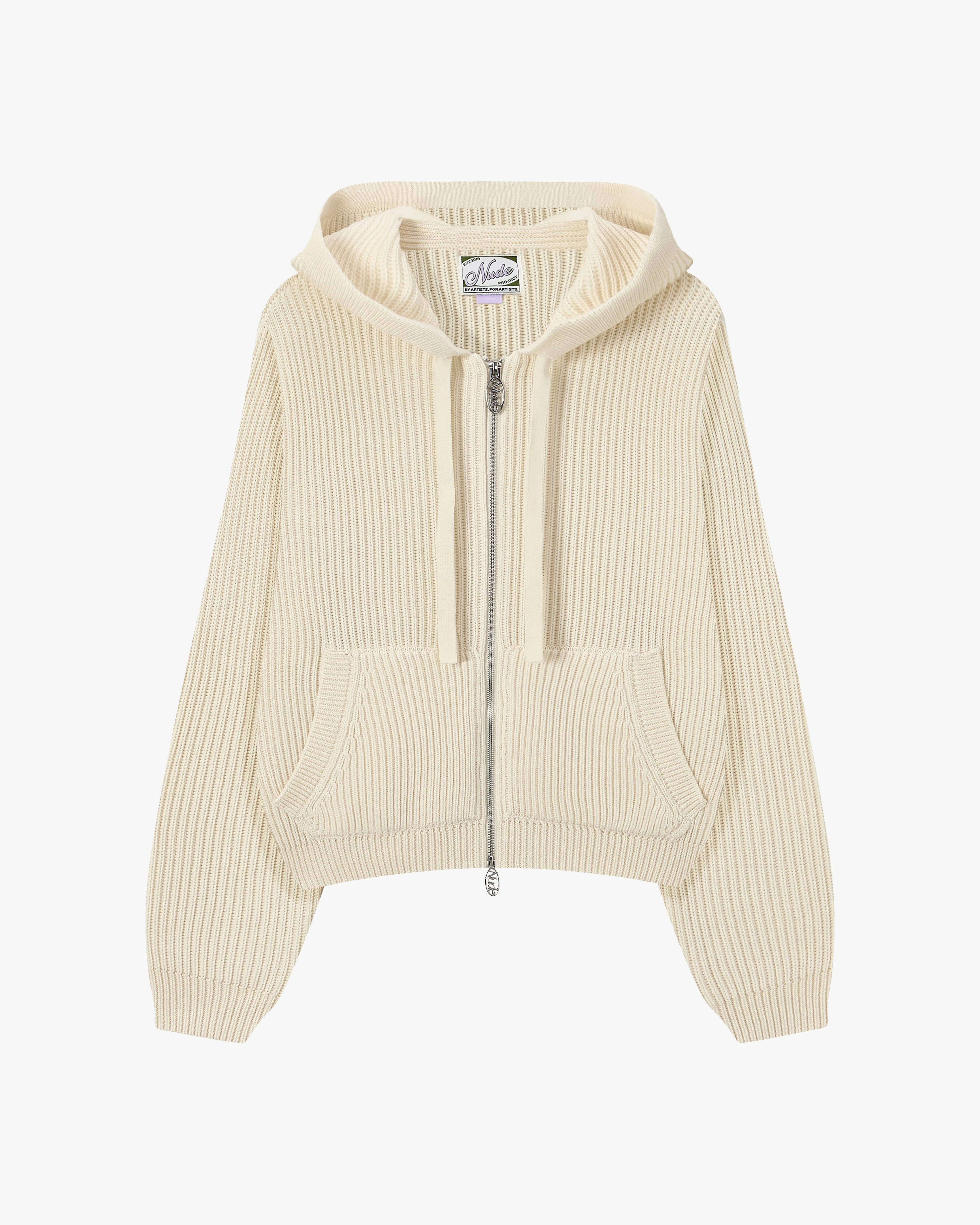 KNIT ZIP HOODIE MARSHMALLOW sold by Nude Project