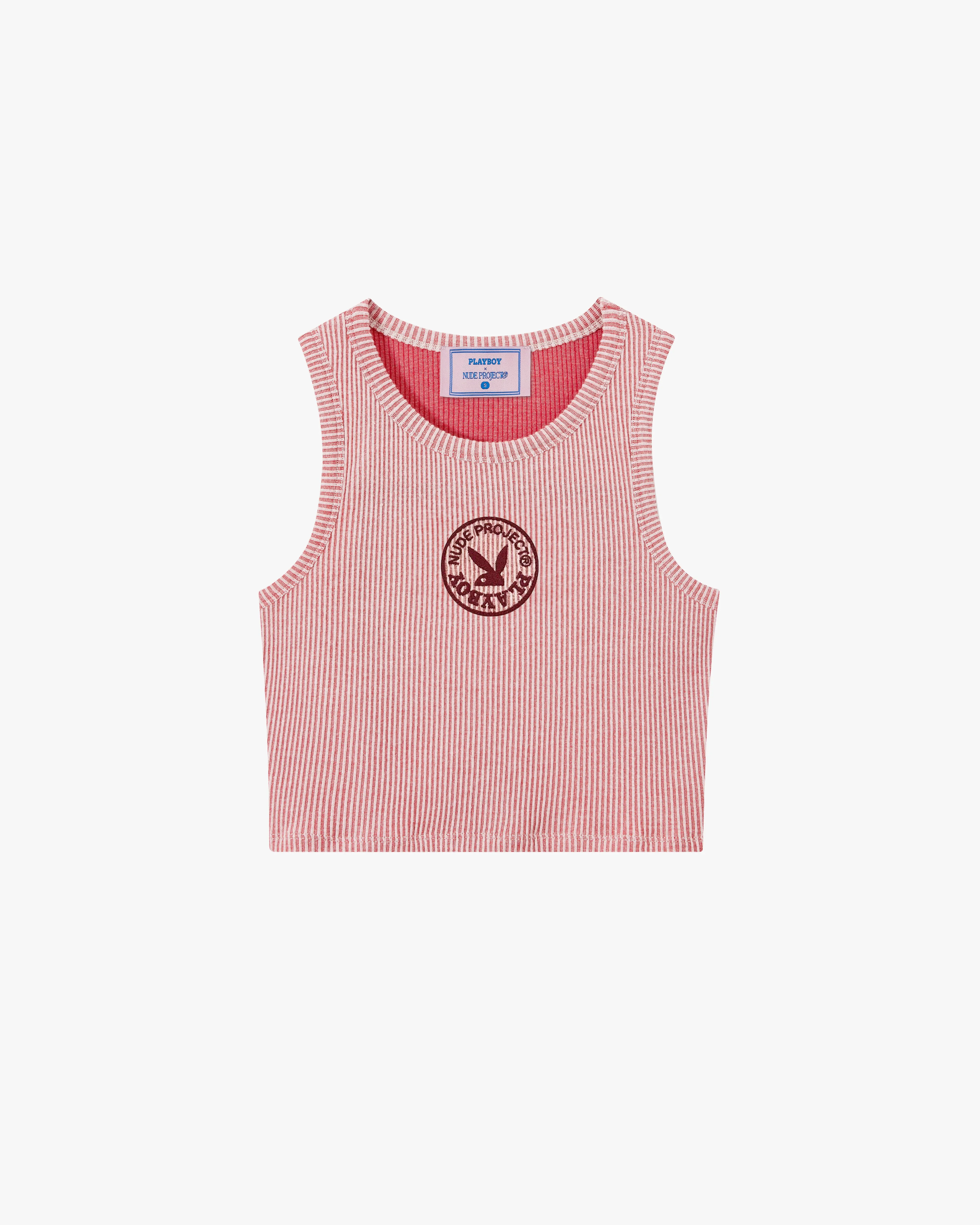 PLAYBOY CONTRAST RIBBED TANK TOP RED sold by Nude Project
