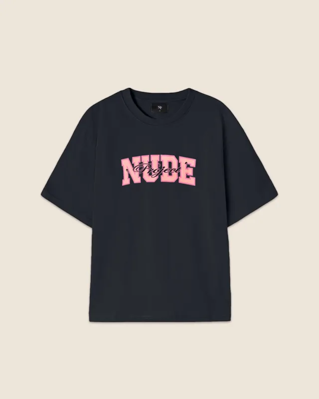 VARSITY TEE BLACK sold by Nude Project