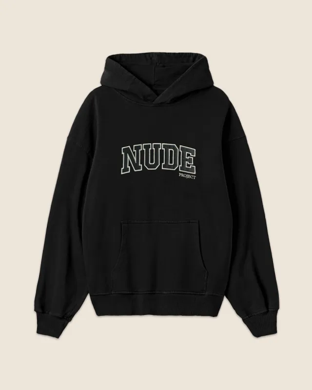 VARSITY HOOD BLACK sold by Nude Project