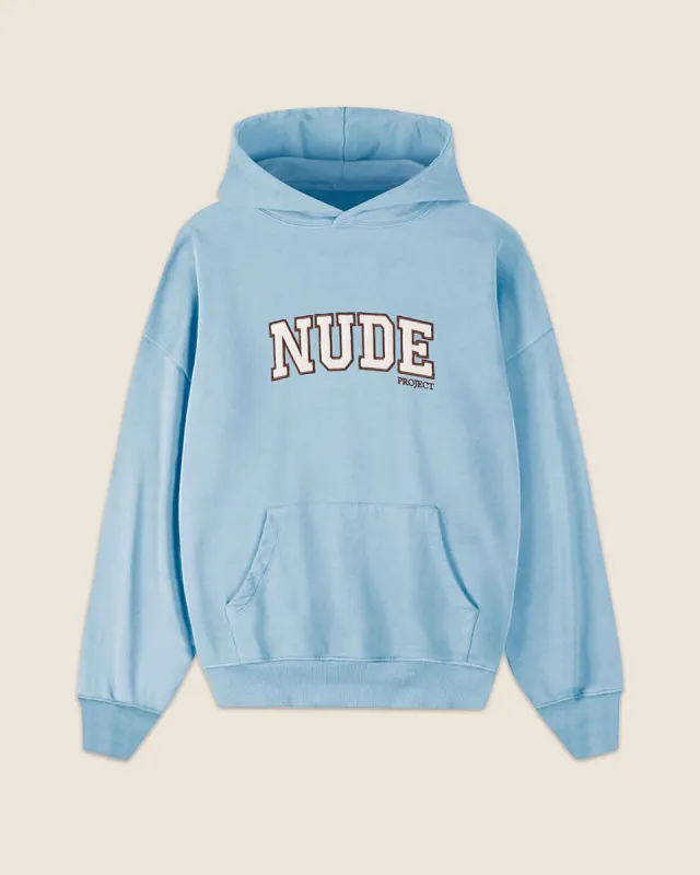 VARSITY HOOD BABY BLUE sold by Nude Project