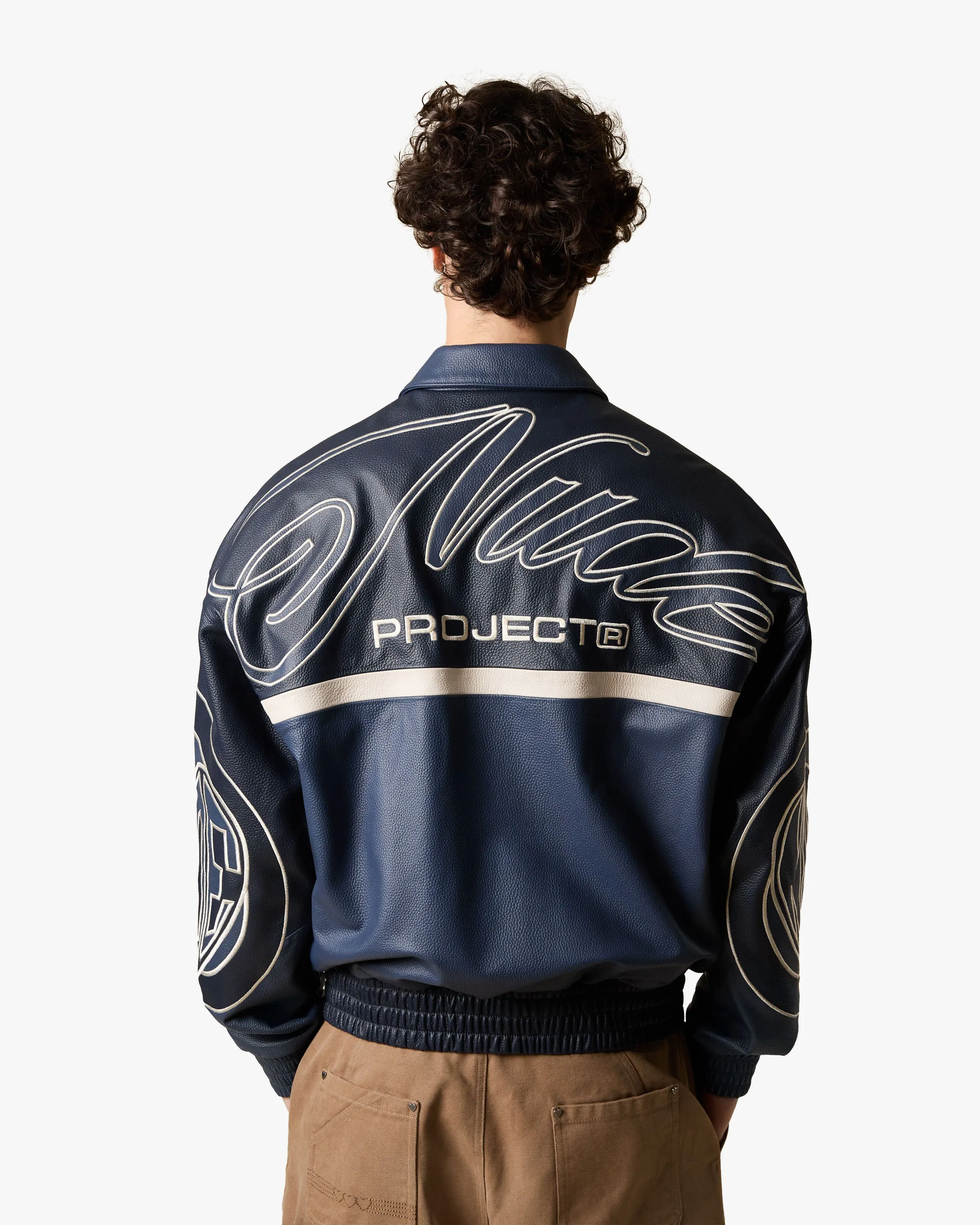 "THE" LEATHER JACKET NAVY sold by Nude Project product image thumbnail 2