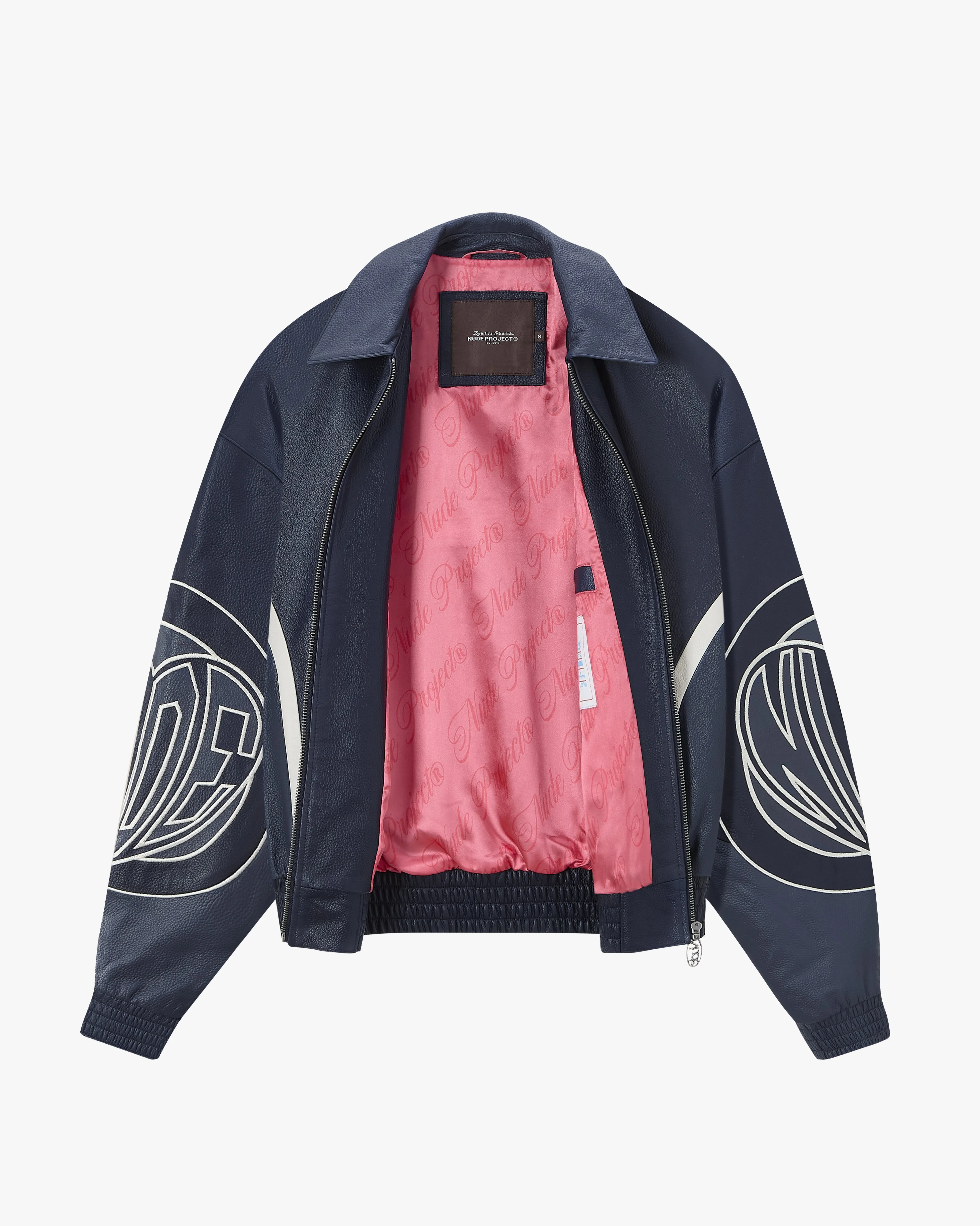 "THE" LEATHER JACKET NAVY sold by Nude Project product image thumbnail 4