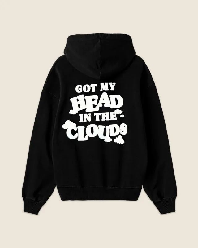 HEAD IN CLOUDS HOOD BLACK sold by Nude Project