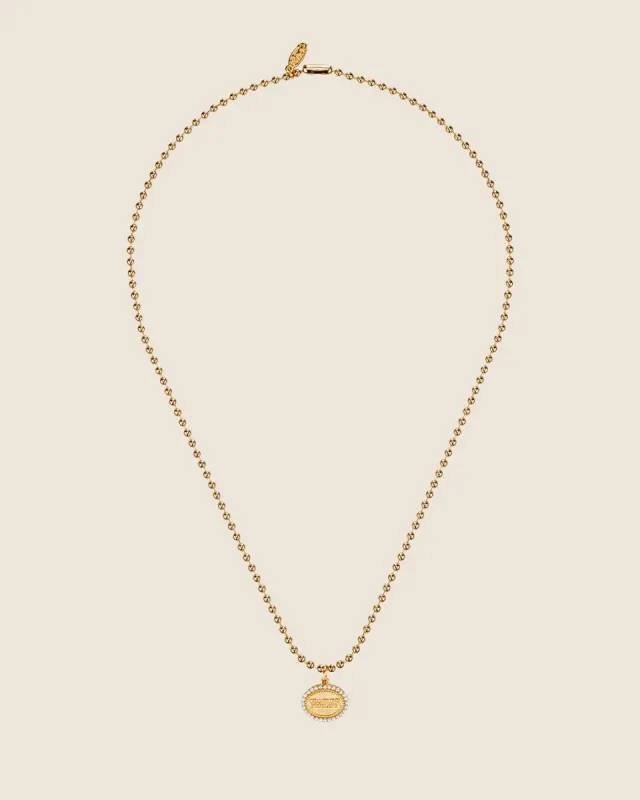 CHAMPAGNE PROBLEMS NECKLACE GOLD sold by Nude Project