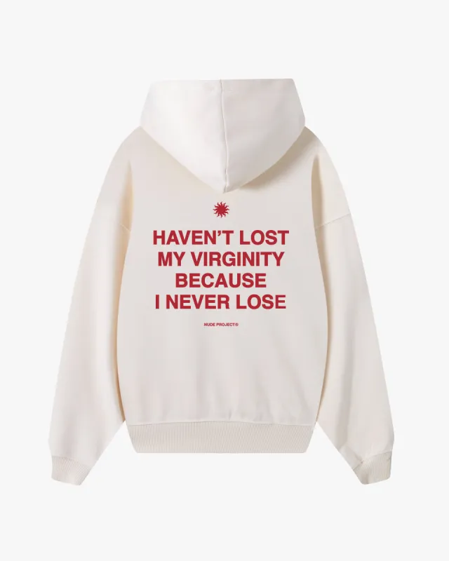 Virginity Hoodie Marshmallow Red sold by Nude Project