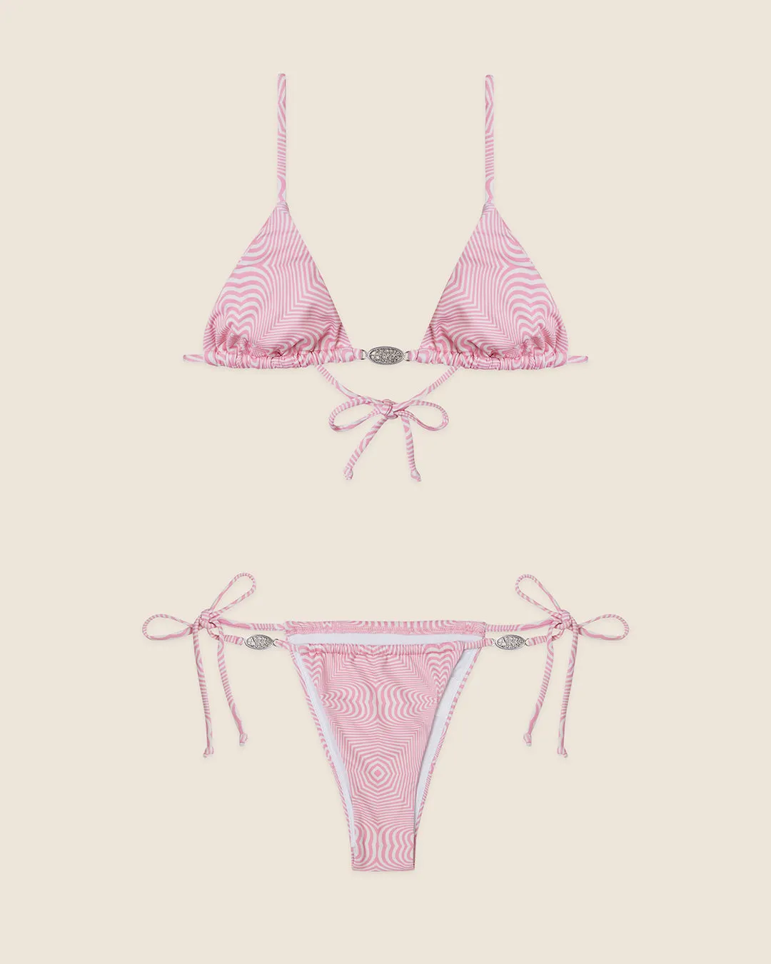 CLASSIC TRIANGLE BIKINI TOP PINK sold by Nude Project product image thumbnail 5