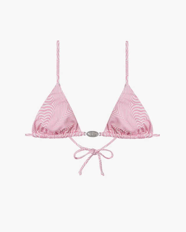 CLASSIC TRIANGLE BIKINI TOP PINK sold by Nude Project
