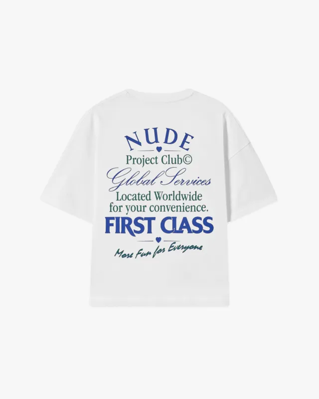 FIRST CLASS CROPPED TEE WHITE sold by Nude Project