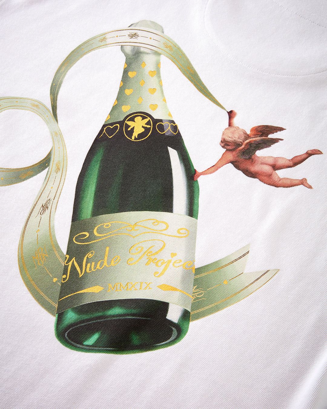 CHAMPAGNE PROBLEMS TEE WHITE sold by Nude Project product image thumbnail 5