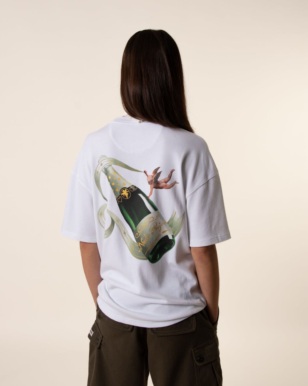 CHAMPAGNE PROBLEMS TEE WHITE sold by Nude Project product image thumbnail 3