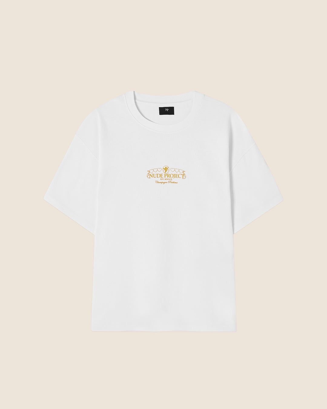 CHAMPAGNE PROBLEMS TEE WHITE sold by Nude Project product image thumbnail 2