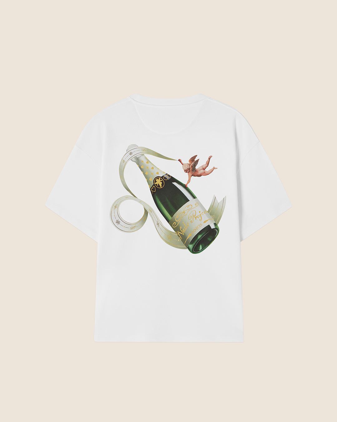 CHAMPAGNE PROBLEMS TEE WHITE sold by Nude Project