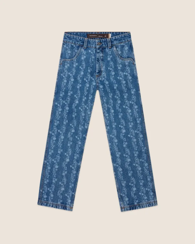 FLOWER AOP LASER DENIM sold by Nude Project