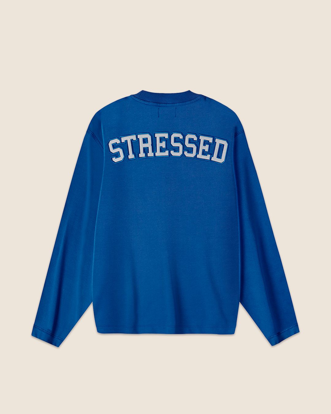 STRESSED CREWNECK COBALT BLUE sold by Nude Project