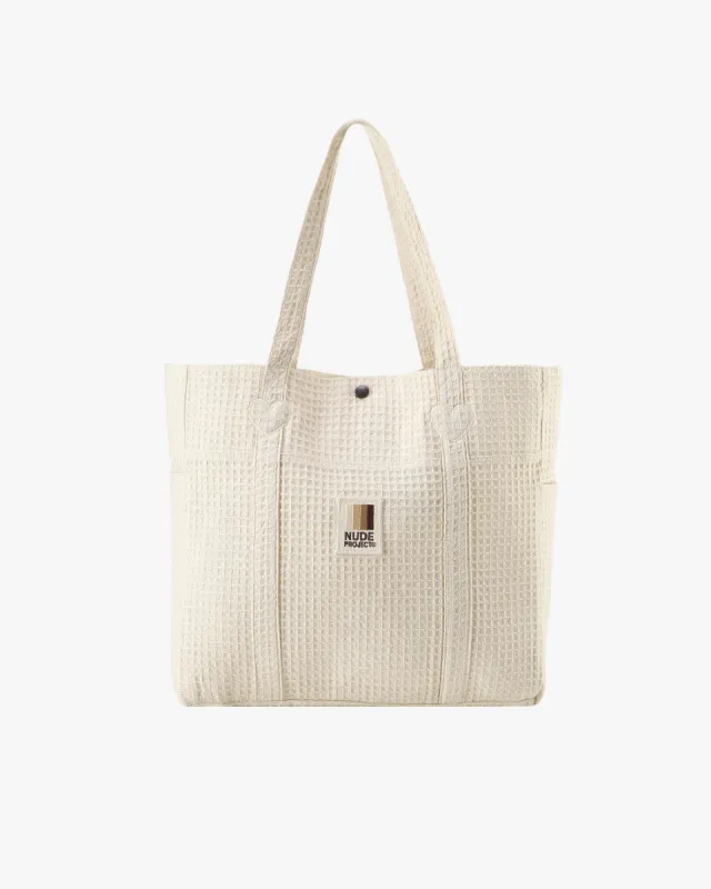 PATCH TOTE BAG OFF-WHITE sold by Nude Project